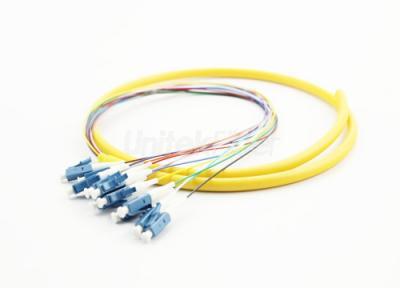 LC APC 12 Colorful Bulk Fiber Optic Pigtails Single Mode Multi Mode Corning Fiber