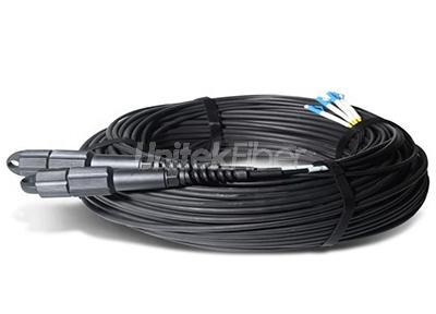 Outdoor Waterproof Armored Fiber Patch Cable PDLC to DLC for RRU BBU ZTE