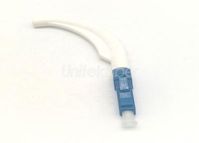 LC Connector Fiber Optic with 90 Degree Boot Single Mode Blue