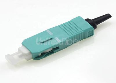 SC Fiber Optical Connector APC UPC Single Mode 0.9mm Aqua Purple