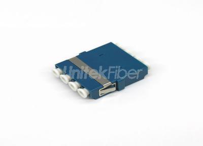 Fiber Optical Adapter Coupler LC-LC Quad with Short Ear Blue