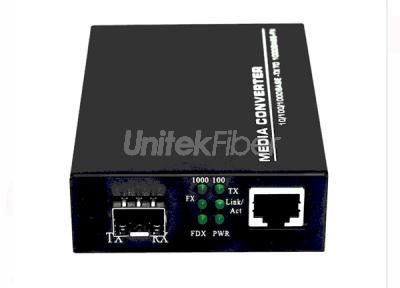 1 Pair SFP 10/100/1000M Optic Fiber Media Converter with RJ45 Port 1310nm 1550nm