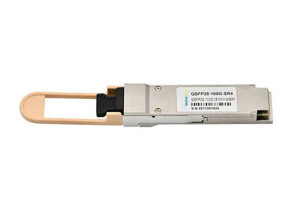 fiber optic transceiver 100g qsfp28 single mode zr4 80km 1295 1310nm wavelength lc