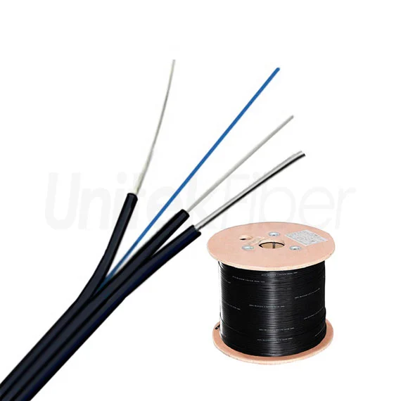 Self- supporting Outdoor FTTH GJXFH Butterfly Fiber Optic Cable SM G652D G657 Fiber LSZH 1KM