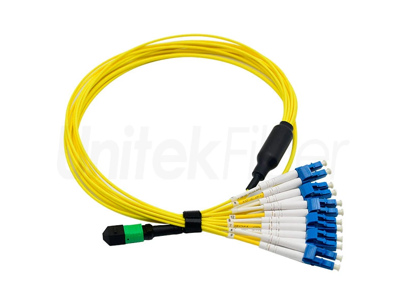 fiber optic patch cord mpo 12f lc upc patch cables single mode duplex pvc
