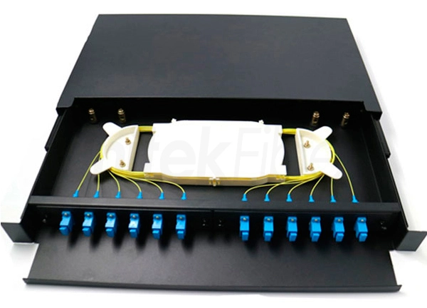 32 Ports Fiber Patch Panel 19″ 1U SC Single Mode Rack Mounted
