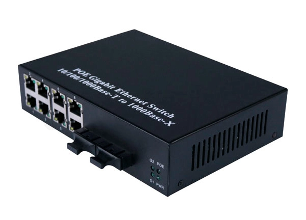 Gigabit 10 Ports PoE Fiber Switch Uplink RJ45 TP SFP Fiber Slot Port 110W  250W