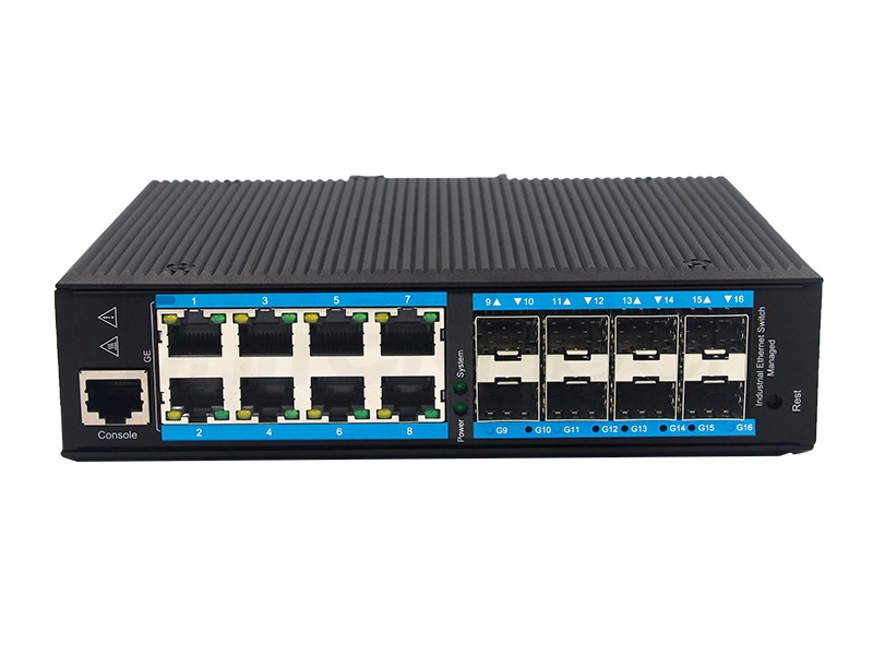 Industrial 4 Ports 10/100M RJ45 2 Layer Unmanaged Ethernet Switch 4 Fiber  SC