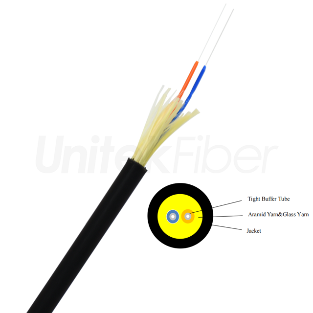 Best Indoor Fiber Optic Cable FTTH Drop GJXH SM 1 2 4 6 core