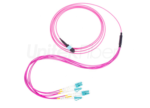 MTP MPO Fiber Cable|Breakout MPO/MTP-LC Fiber Optic Patch Cord 8C MM OM4 PVC